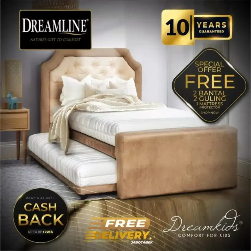 Divan dan Headboard Dreamline Dreamkids