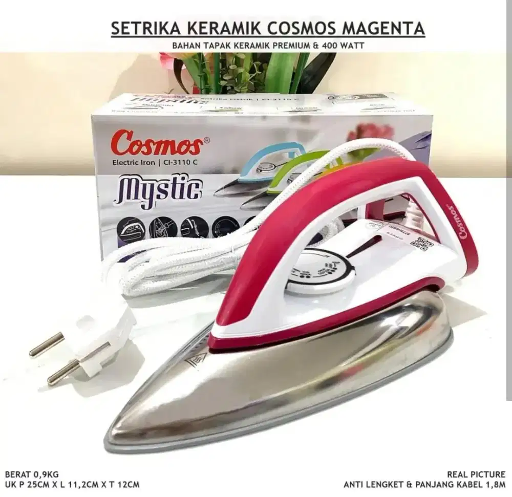 Setrika cosmos tapak keramik