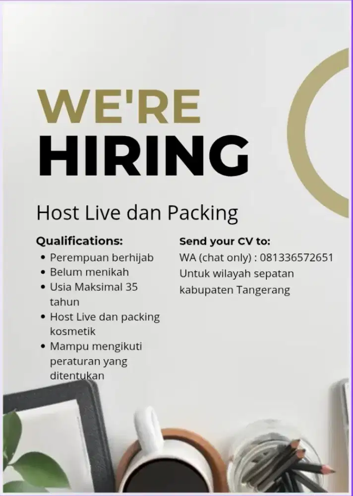 Host live dan packing kosmetik