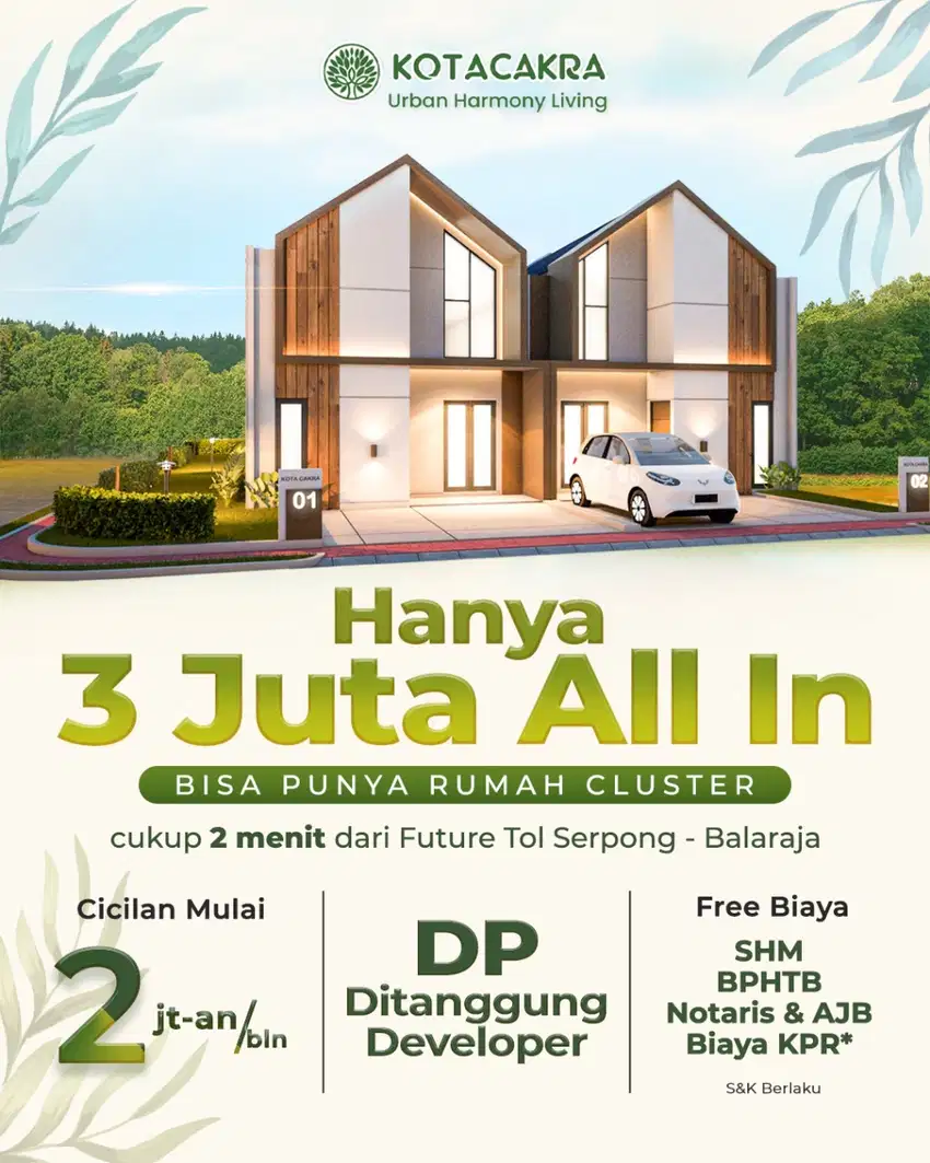 Miliki Rumah Premium nuansa Resort, dekat pusat pemerintahan Tigaraksa