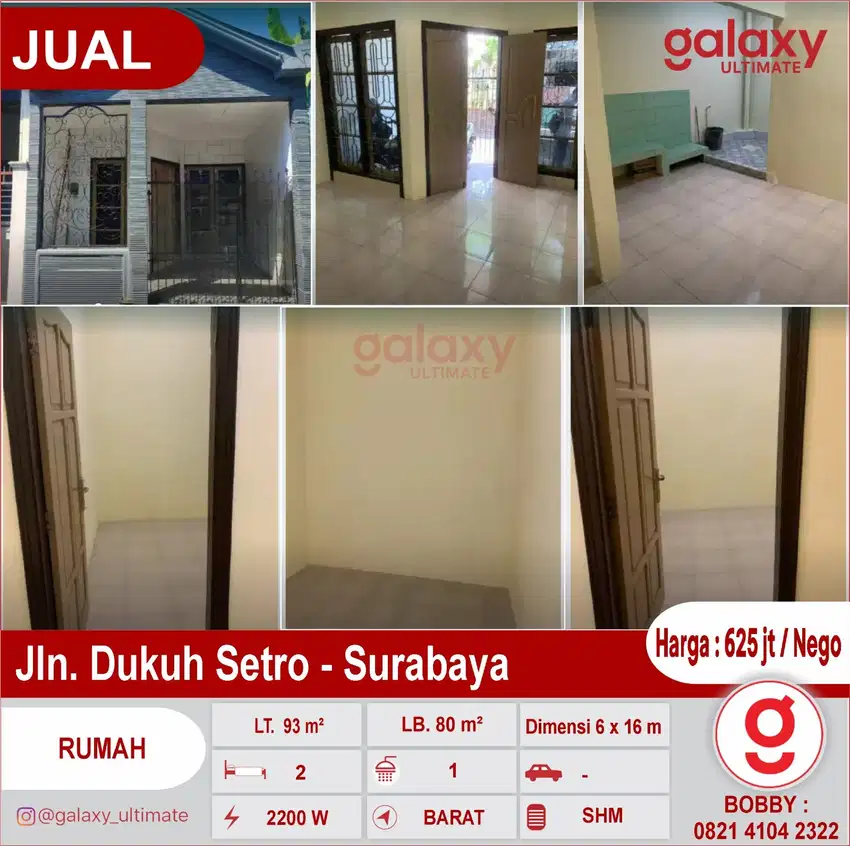 Rumah Siap Huni Daerah Dukuh Setro Surabaya