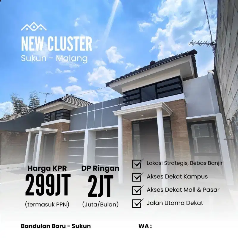 RUMAH MINIMALIS MURAH SUKUN STRATEGIS