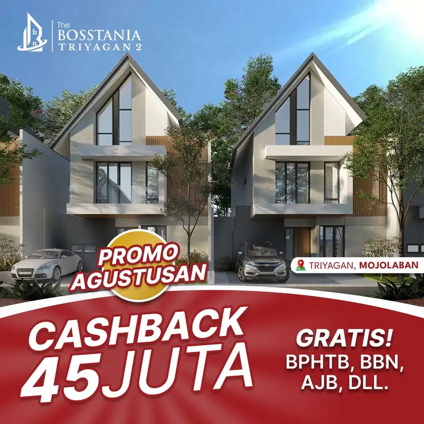 Rumah Cantik Dekat Kampus UNS Type 45/75