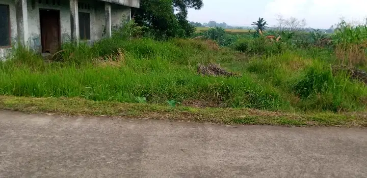 Tanah darat di pinggir jalan desa singasari, jonggol, bogor, jabar