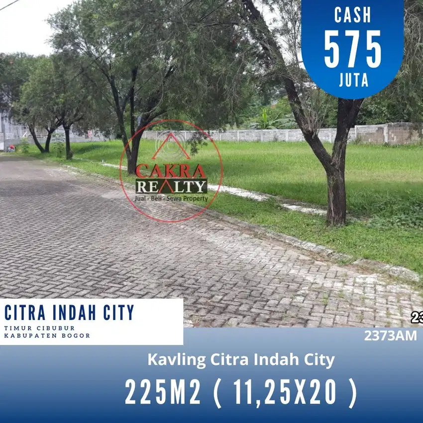 Tanah Kavling Real Estate Siap Pakai Luas 225 Nego 2373AM