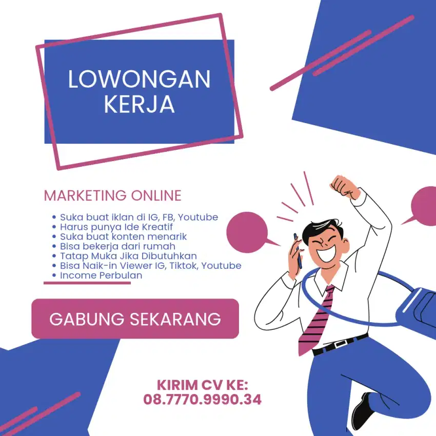 Dicari Karyawan Input Data, Team Kreatif