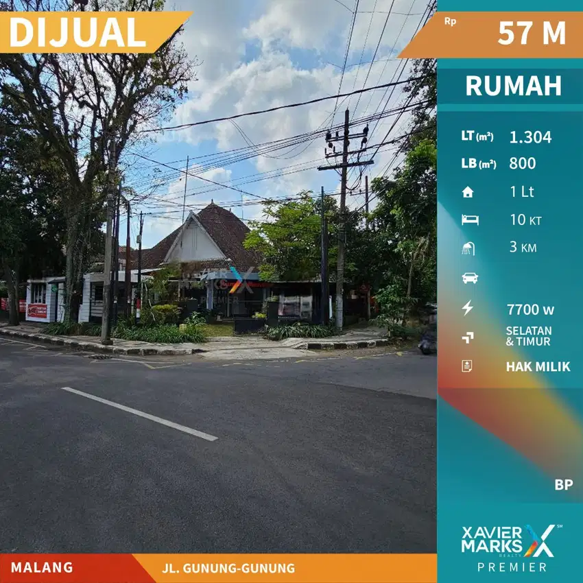 Dijual Rumah Klasik Luas Area Ijen di Klojen Malang Kota