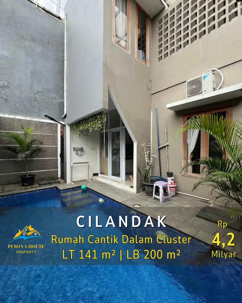 RUMAH CANTIK DI CLUSTER CILANDAK JAKARTA SELATAN