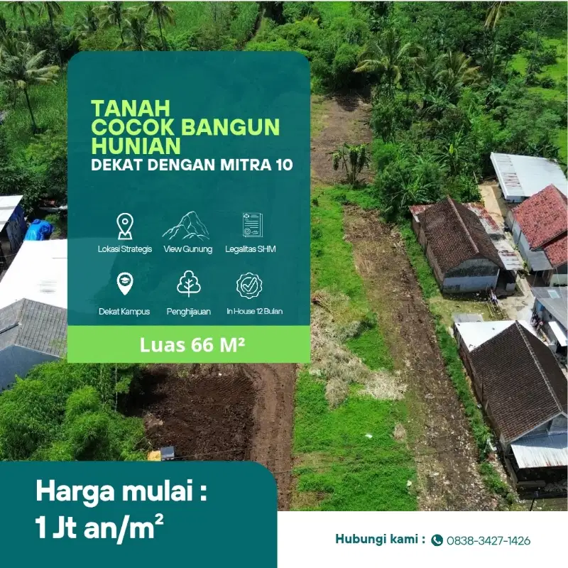 Tanah SHM 5 Menit dari Samsat Kota Malang Cocok Bangun Hunian