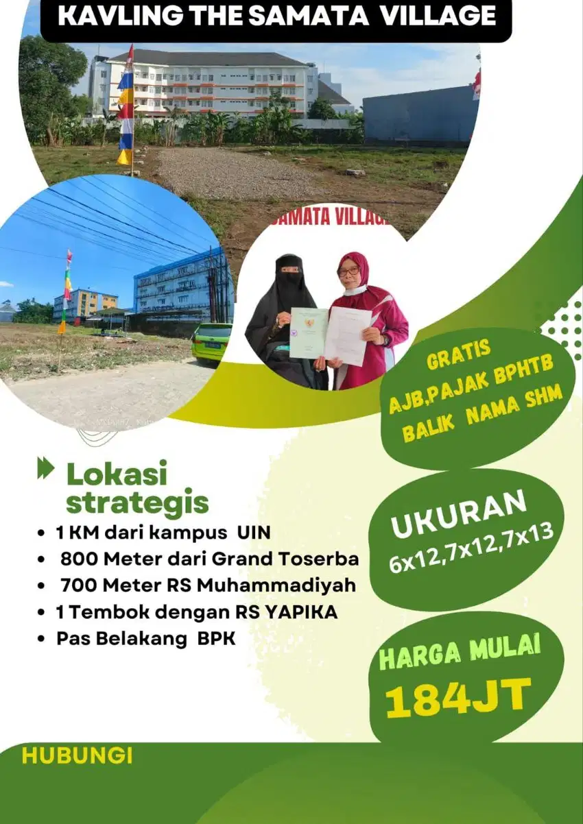Dijual Kavling Zona 1 Gowa Dekat RS Yapika dan Grand Toserba Samata
