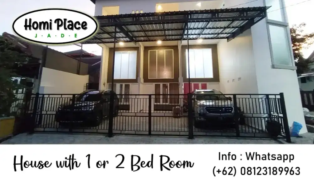 Rumah Kontrak Bulanan/Mingguan. Full Furnish. Aman, homi, bersih.