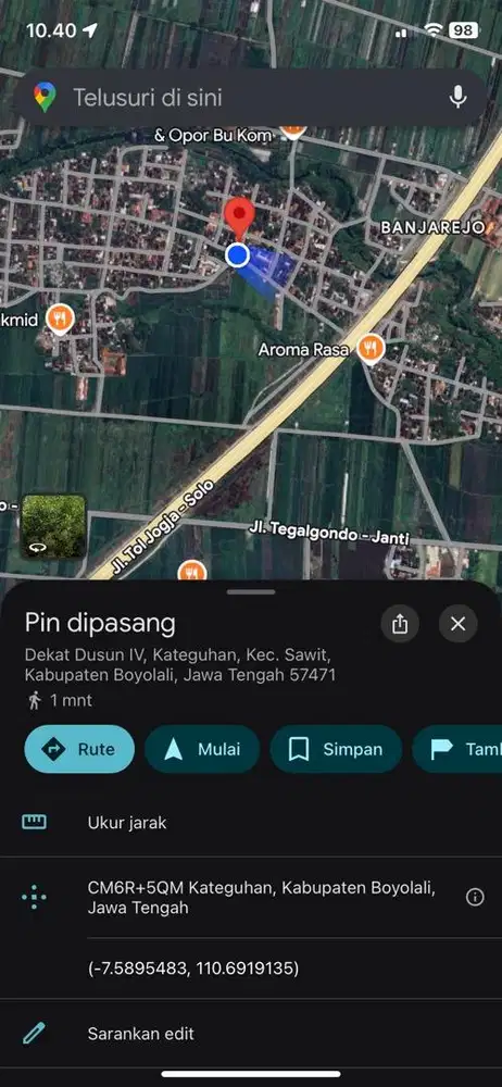 Bismillah, dijual tanah siap bangun. SHM a/n sendiri. Boleh tt mobil