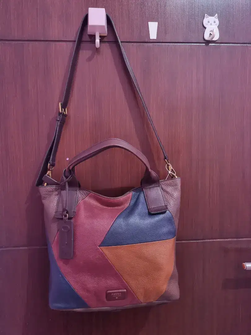 TAS FOSSIL EMERSON SATCHEL MULTI PATCHWORK