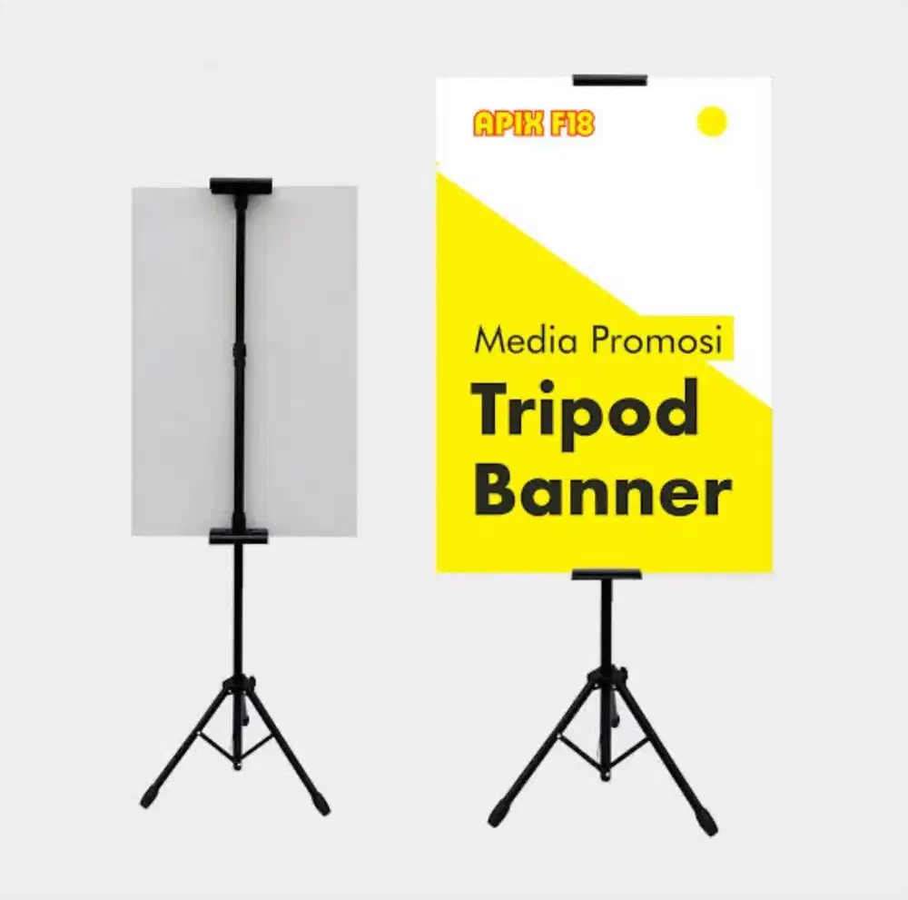 Standing tripod banner