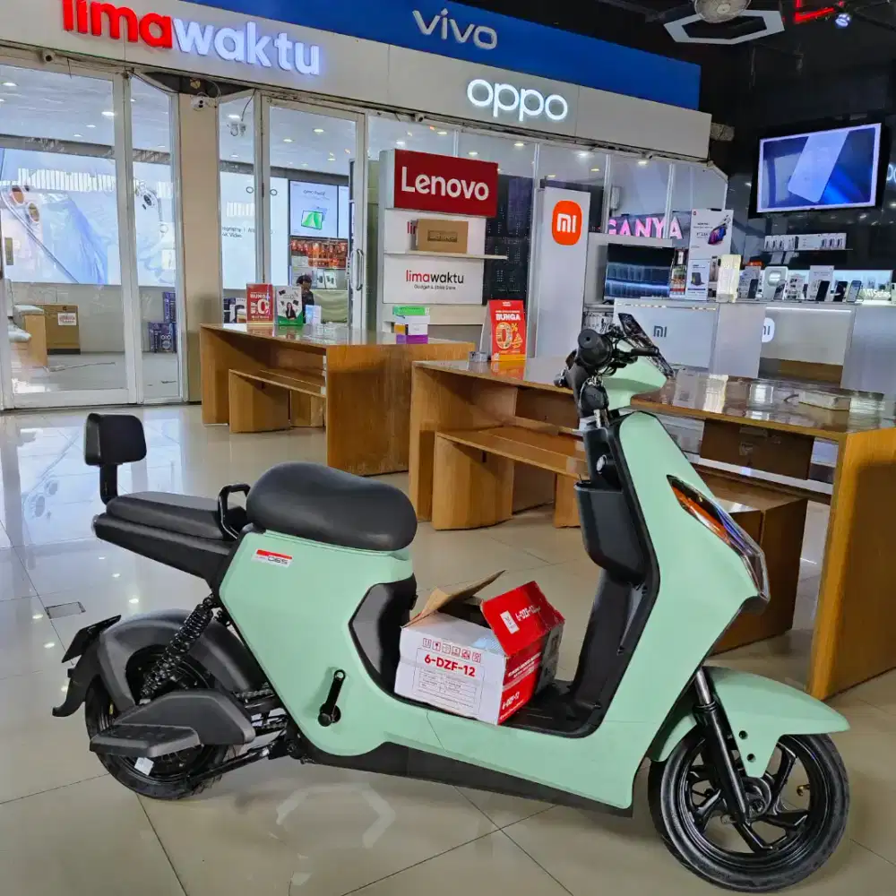 SEPEDA LISTRIK UWINFLAY D65 WARNA HIJAU SISA 1 UNIT AJA