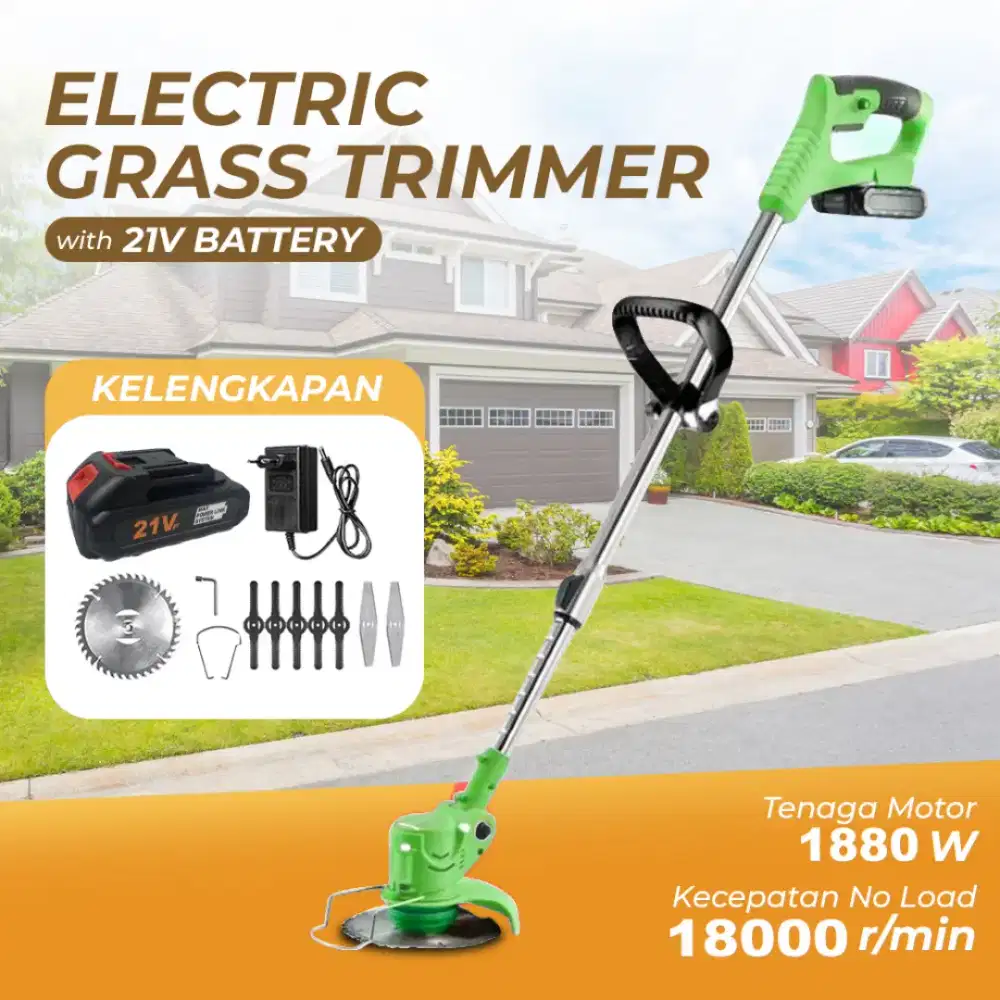 Mesin Potong Rumput Portable, Cordlees Rumput, Pemotong Rumput Taman