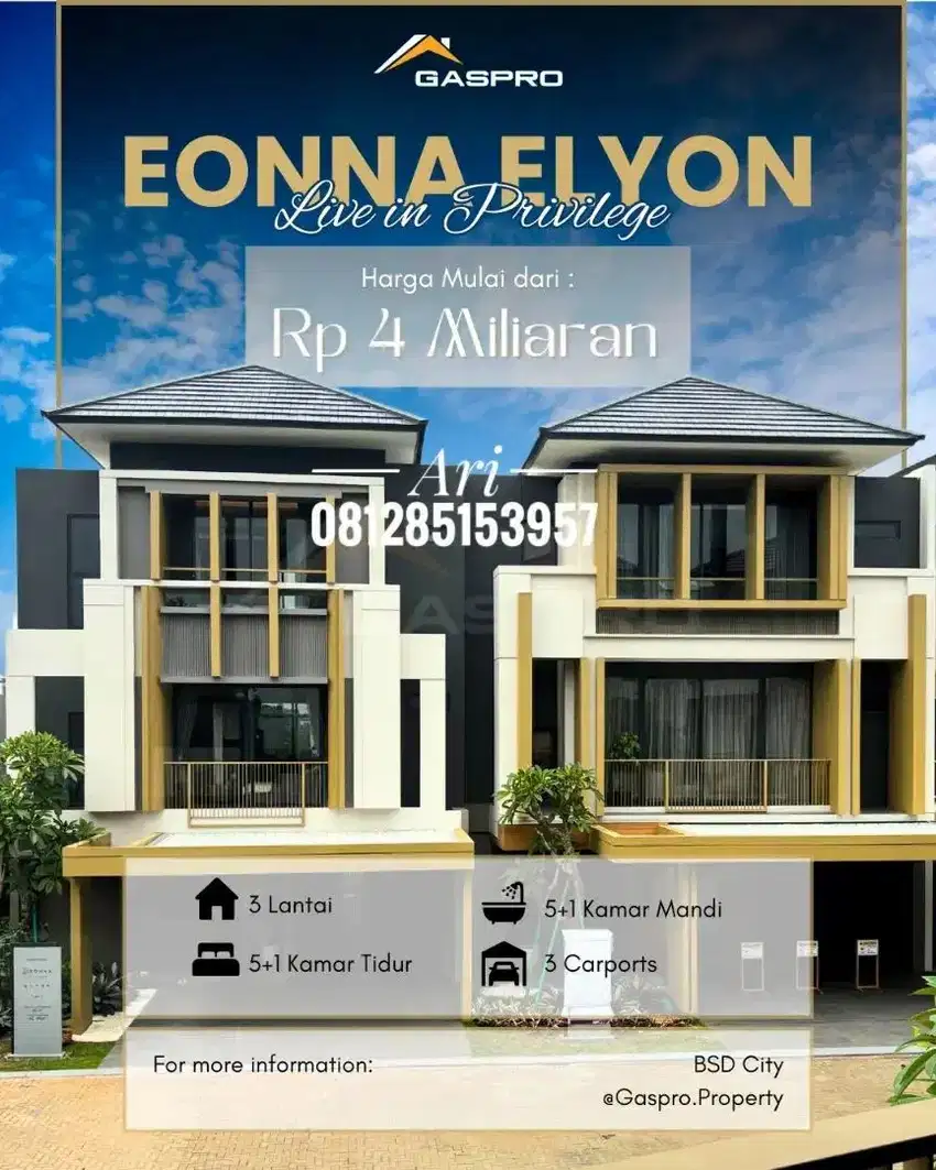ELYON by EONNA- Terbaru di bsd city dengan konsep luxury tropical 4man