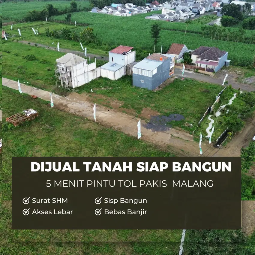 Tanah Pojok Dijual shm ready Dekat Bandara Malang