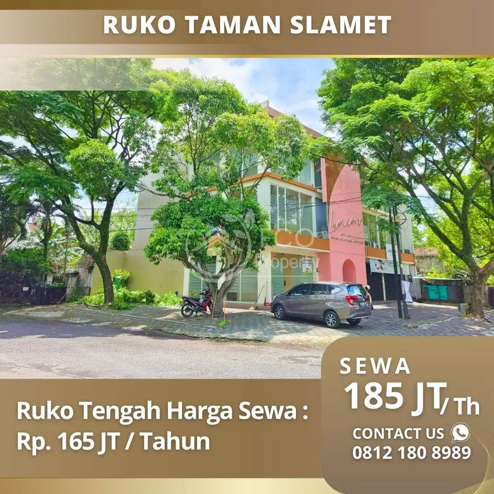 Taman Slamet Ruko 3 Lantai Pusat Strategis Pertokoan Jalan Besar Ijen