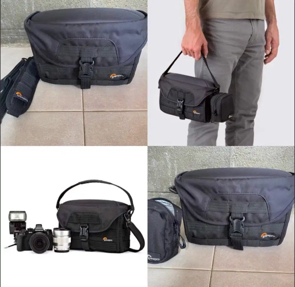 Jual murah tas kamera Lowepro protactic ada pelindung hujan