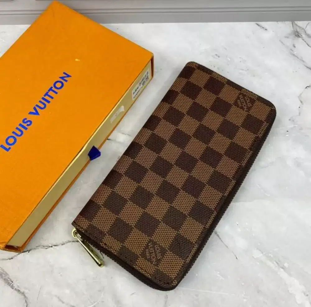 Dompet LV Pria Handbag Leather Damier Brown