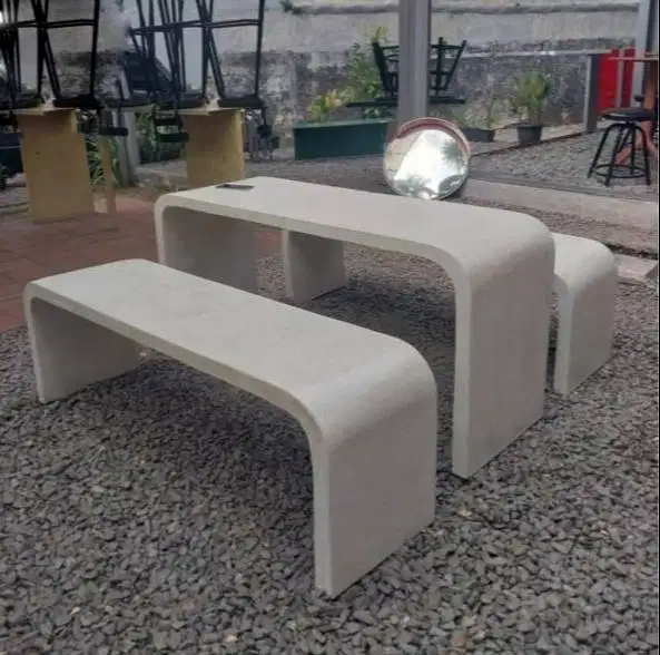 bangku meja teraso tipe leter u