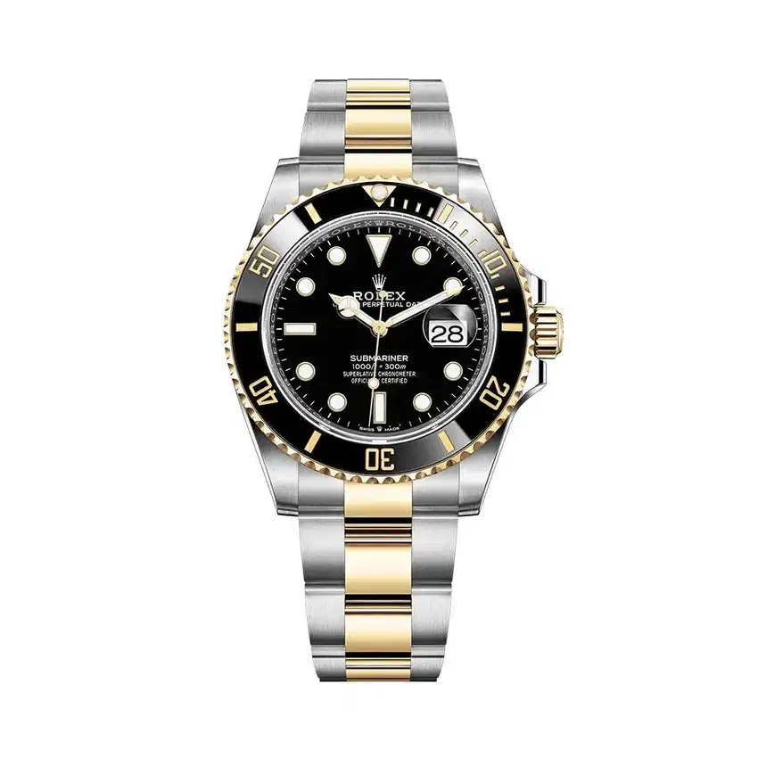 Rolex Submariner Date Black Ceramic Steel & 18K Yellow Gold 41m