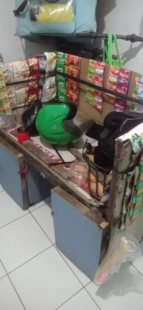 Gerobak kopi + termos 2 galon air