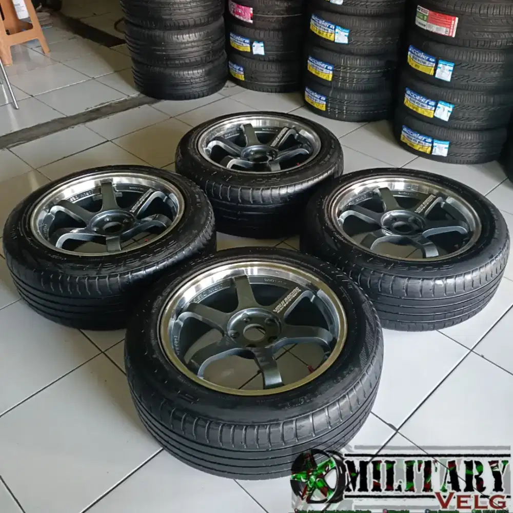 Rays TE37 SL R18 Gunmetal Lips Polish