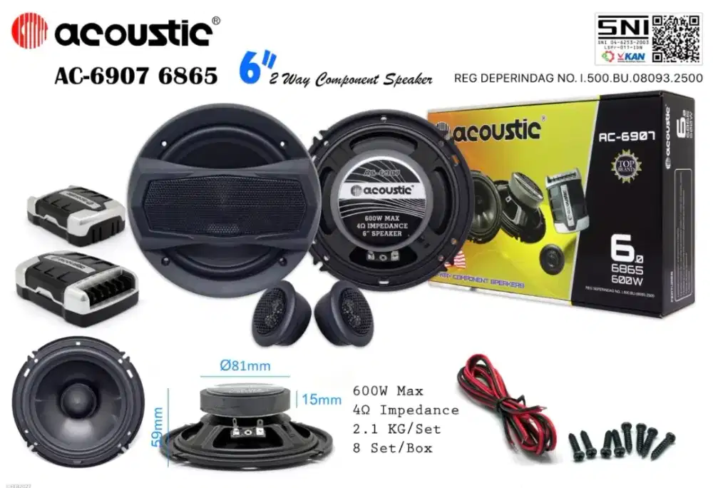 Speaker Split 2way Accoustic AC6907