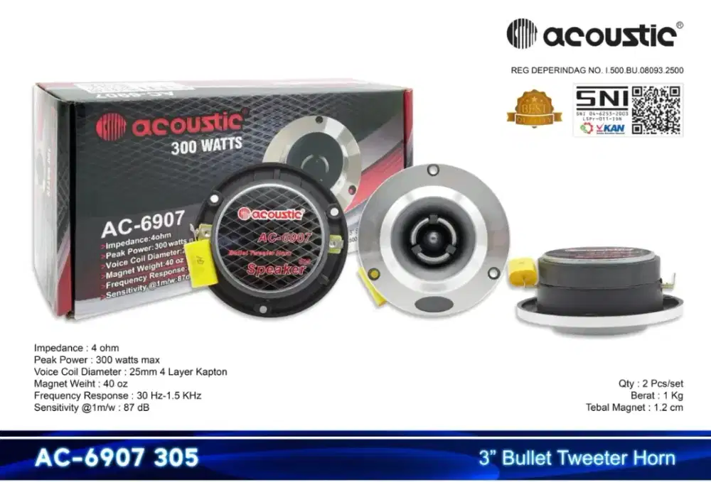 Speaker mobil 3 Bullet Tweeter Horn