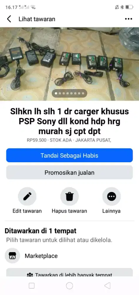 Slhkn plh slh 1 dr carger PSP dr Sony kond hdp hrg terjangkau cpt dpt