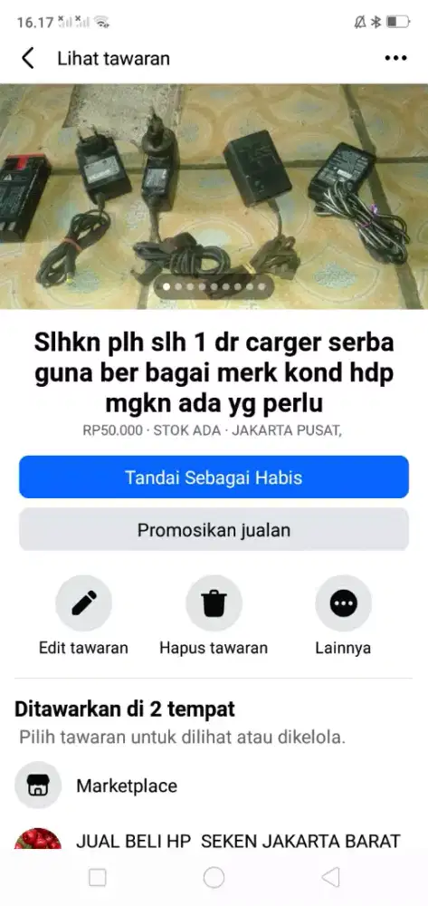 Slhkn plh lh slh 1 dr carger serba guna kond hdp mgkn. Ada yg perlu