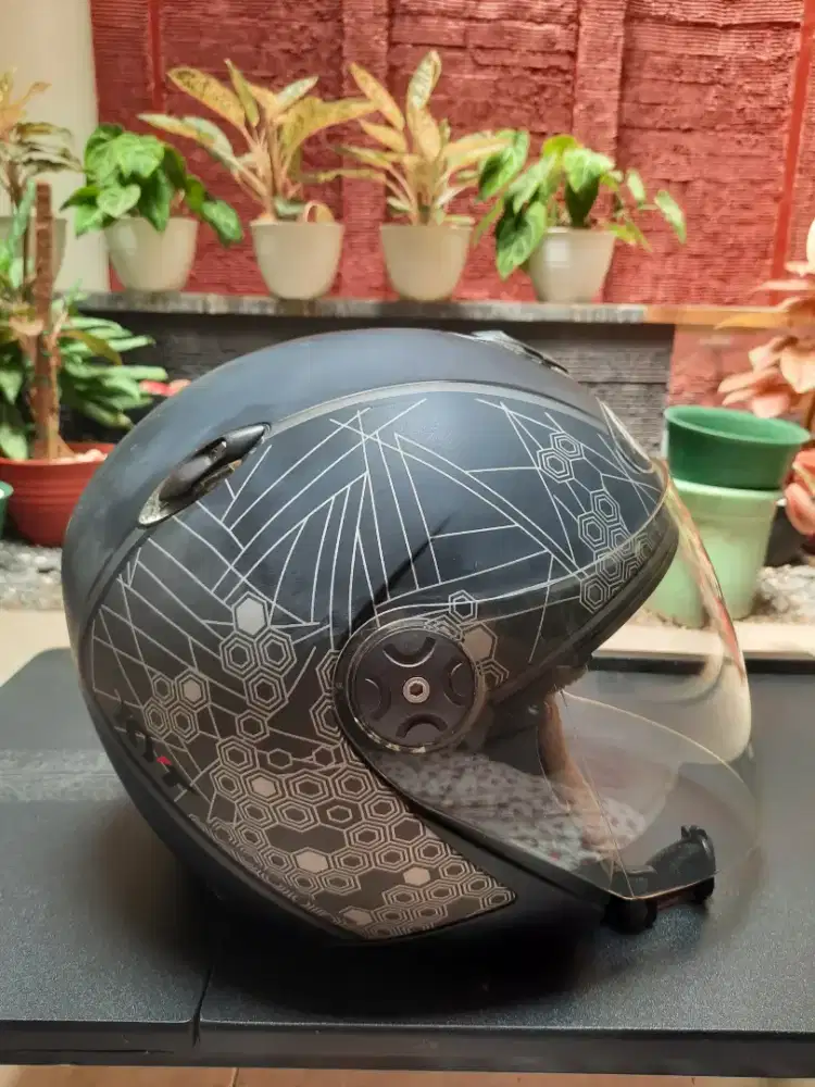 Helm Second KYT Yaris Funtastic Black Doff