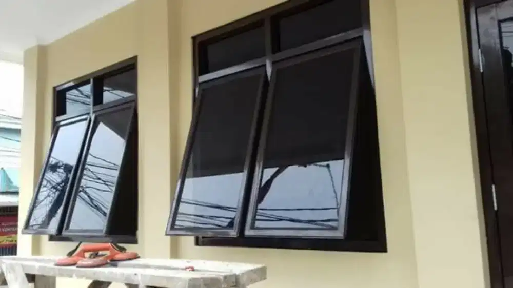 Kusen aluminium rolling door folding gate dll.murah