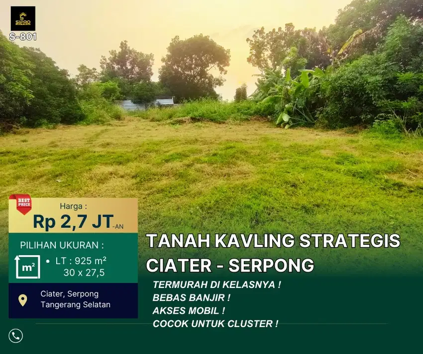 Tanah Kavling Siap Bangun di serpong