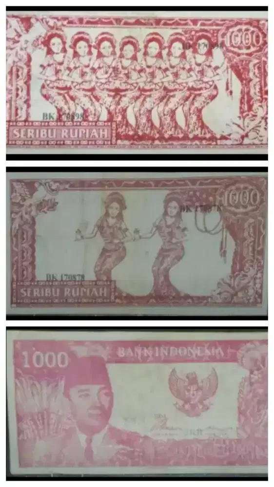 Uang Soekarno Dua Penari dan Tujuh Penari