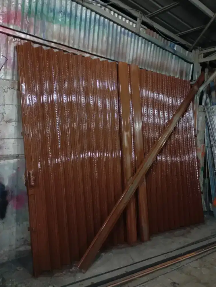 Folding gate rolling door kusen aluminium dll.murahh
