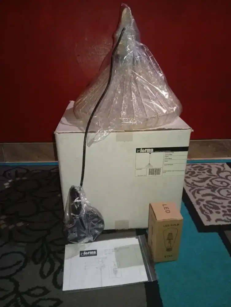 Lampu gantung informa met dia 34 X 94cm gold