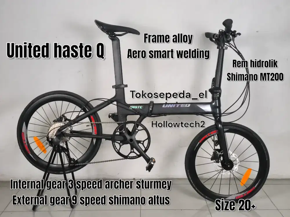 Sepeda lipat aero race united haste q 20