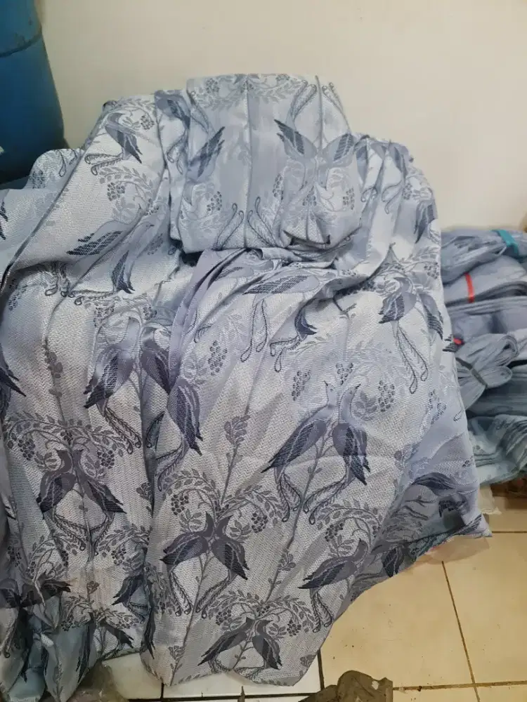 Gorden lipat horden lipat 10pc plus kain fitras putih