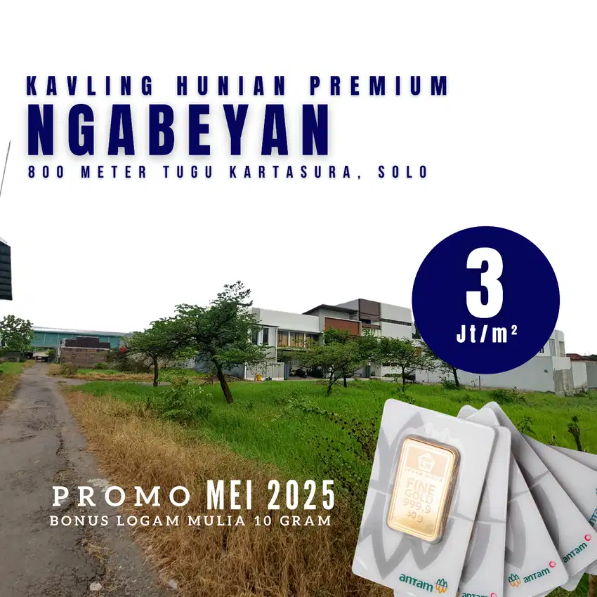 Kavling Ngabeyan : Cocok Hunian Premium, SHM, 125m2