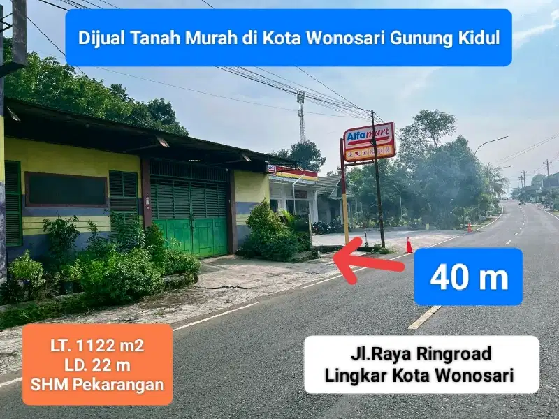 Dijual Tanah murah di Budegan Wonosari Gunungkidul