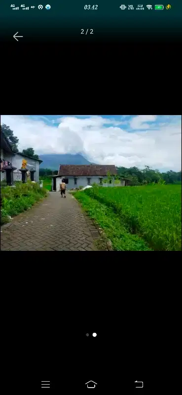 Tanah prigen arah cimory luas 3065meter deket pemukiman view gunung
