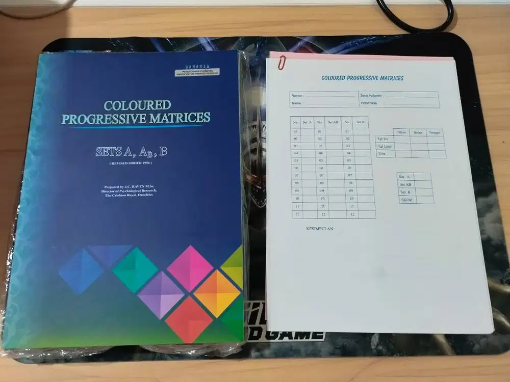 Paket Test Colored Progressive Matrice