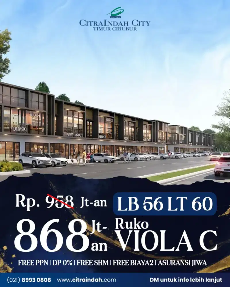 Jonggol ruko bangunan baru citra indah city lt 60 lb 56