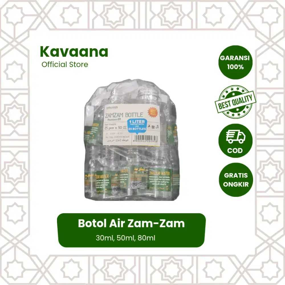 Botol Kosongan Zam Zam | Botol Label Doa | Botol Untuk Oleh Oleh