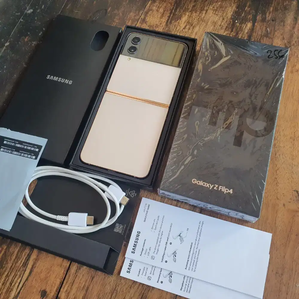 Samsung Z Flip4 5G SEIN Normal Lengkap Ori Galaxy Flip 4 5G Pink Gold