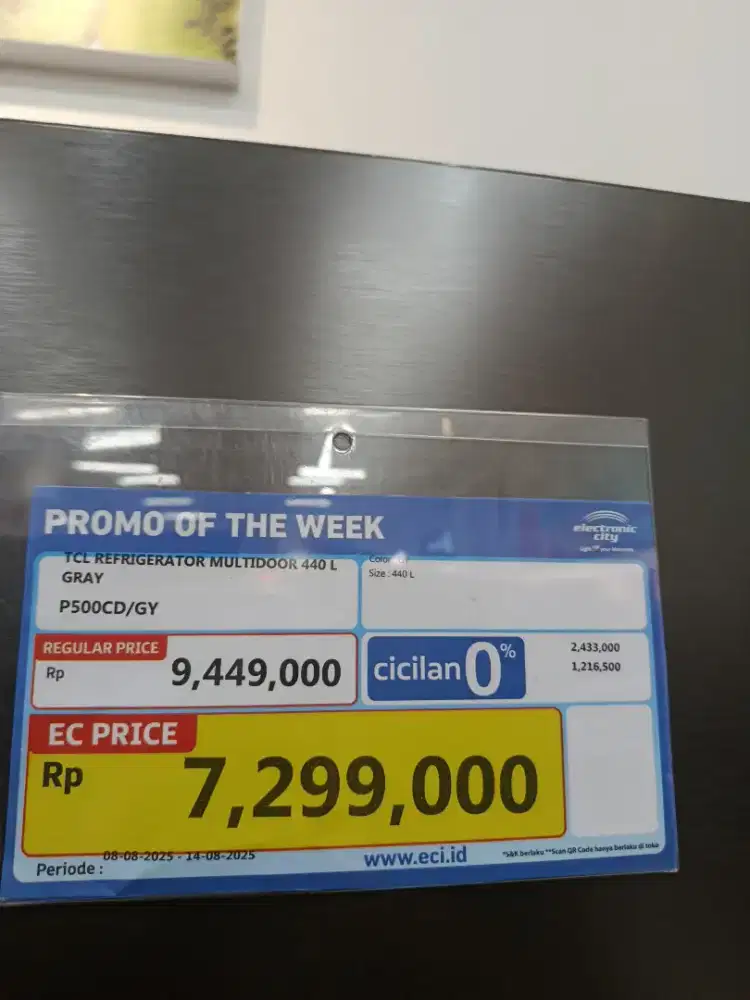 Cicilan Kulkas TCL Multidoor 440 L