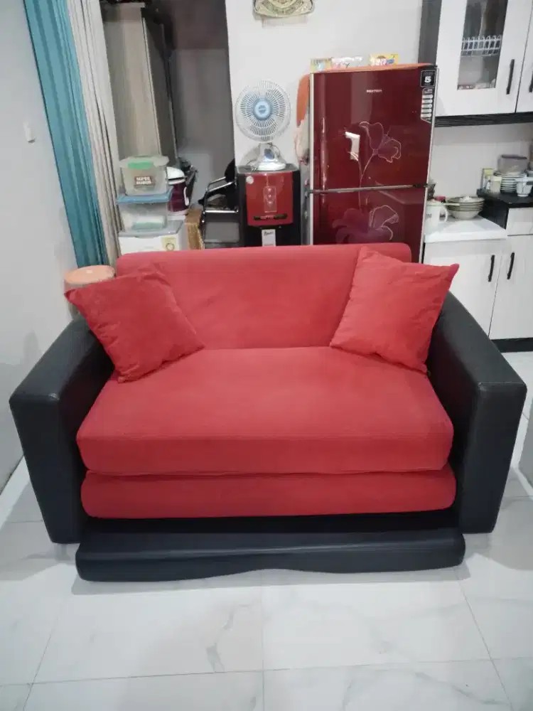 Sofa Bed bahan Beludru dan Oscar MB Tech